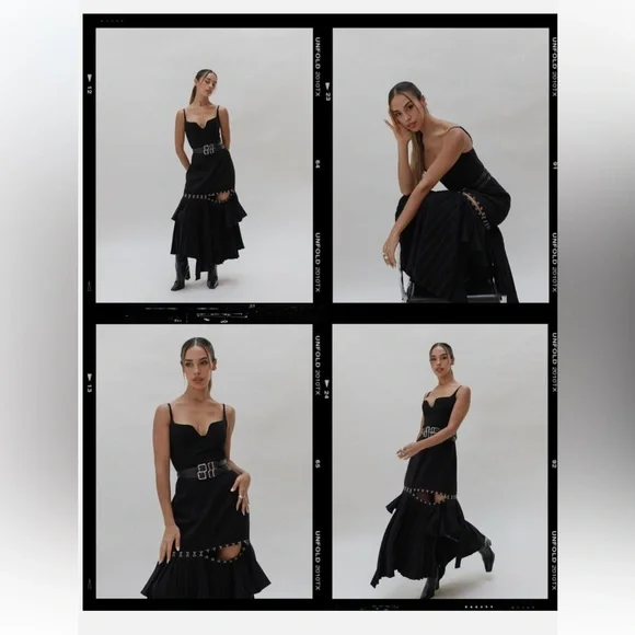 Rokh x H&M Layered Skirt Asymmetric Dress